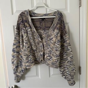 Cropped Chunky Knit Cardigan